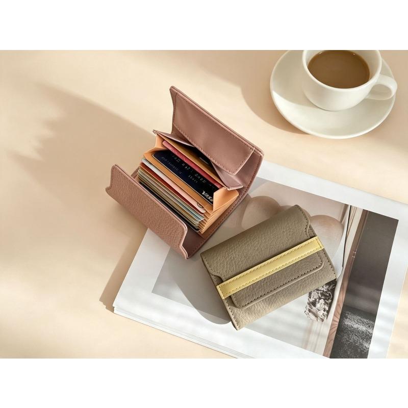 Wallet, Japanese and Korean Organ Bag, Short Multi-card Position, Women's Multi-function Change Bag, Card Bag.