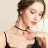 A Short Collarbone Chain Women's Neck Strap Necklace, A Sexy and Popular Black Neck Chain Necklace