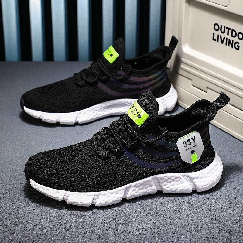 Cold sticky outdoor sports running shoes, multi-color optional breathable flying mesh shoes, light casual shoes