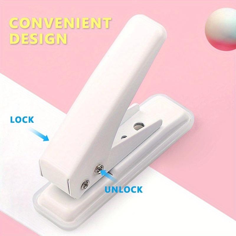 1PC Single Hole Punch, 20 Sheet Puncher Heavy Duty Paper 1/4 Hole Punch Capacity Metal Hole Puncher with Skid-Resistant Base for Paper