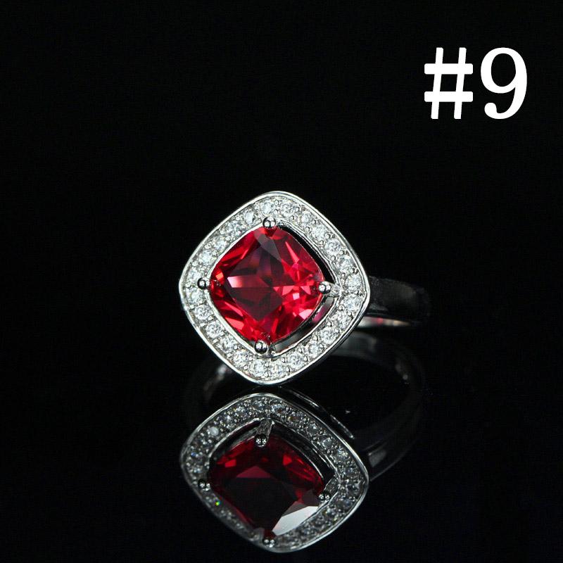CMM Classic Design 0.8 Ct Princess Cut Fashion Square AAA+ CZ Zirconia White Golden Engagement Women Rings