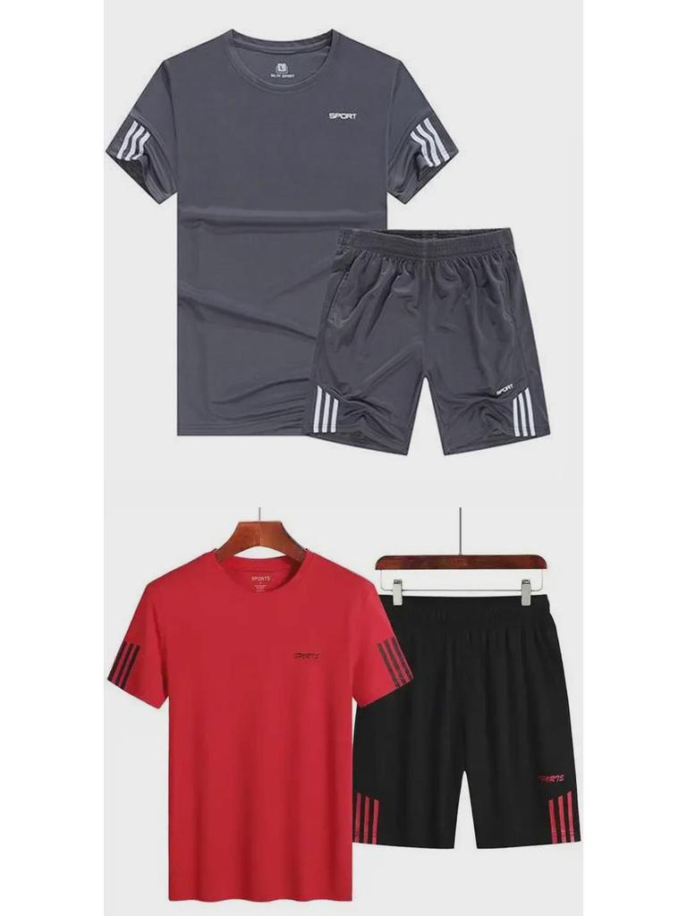 Heren Zomer Casual Sneldrogend Koreaans Sportpak - Losse Pasvorm, Ademend, Grote Maat