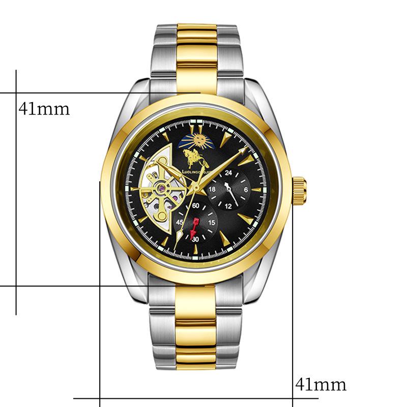 Duke of Lorraine Skeleton Mechanical Watch: Multi-Function, Luminous, Waterproof, Casual Business Steel Band