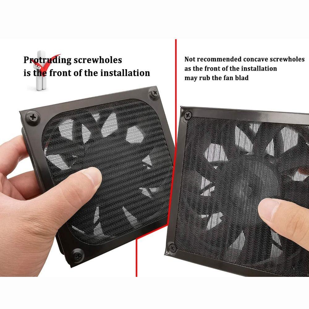 Aluminum Computer Fan Filter Grills Silver Black Axial Flow Fan Mesh Dust Cover  Computer Cooling