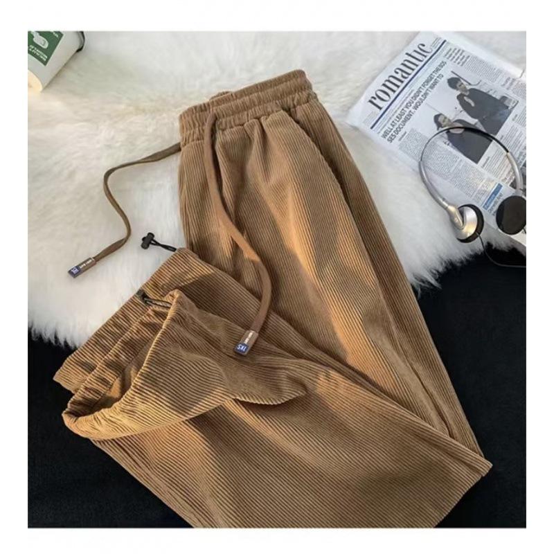 Men's Loose Corduroy Pants - Spring & Autumn Hong Kong Style Sweatpants