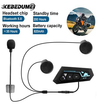 Motorcycle Helmet Headset Bluetooth 5.0 Voice Control Motorcycle Wireless Hands-on Talking Headset Waterproof For Skiing Riding