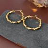 Exaggerated Broken Silver Metal Gold Color Hoop Earrings for Women Simple Hyperbole Geometric Circle Jewelry