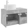 Bathroom Furniture Set 2 Pcs Concrete Grey Particleboard