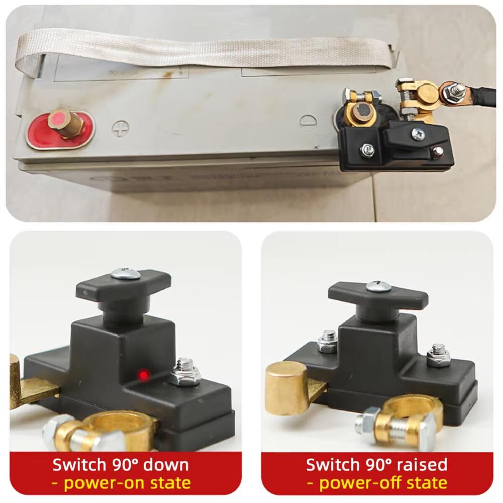 Car Battery Disconnect Isolator Cut Off Switch 12-24V Universal Battery Terminal
