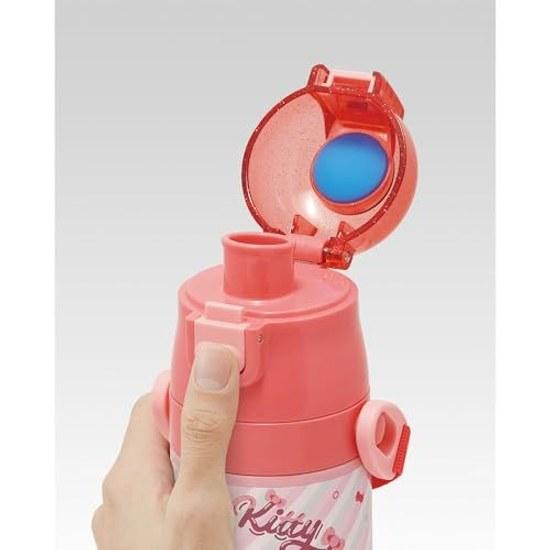 Skater Water Bottle Children 2WAY Direct Drinking 470ml Cup 430ml Sanrio Hello Kitty Fancy Snacks Weets Girls Stainless Steel Thermal Insulation Kids