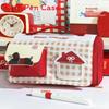 Cute Plaid Pencil Case With Large Capacity For School And Stationery Storage
