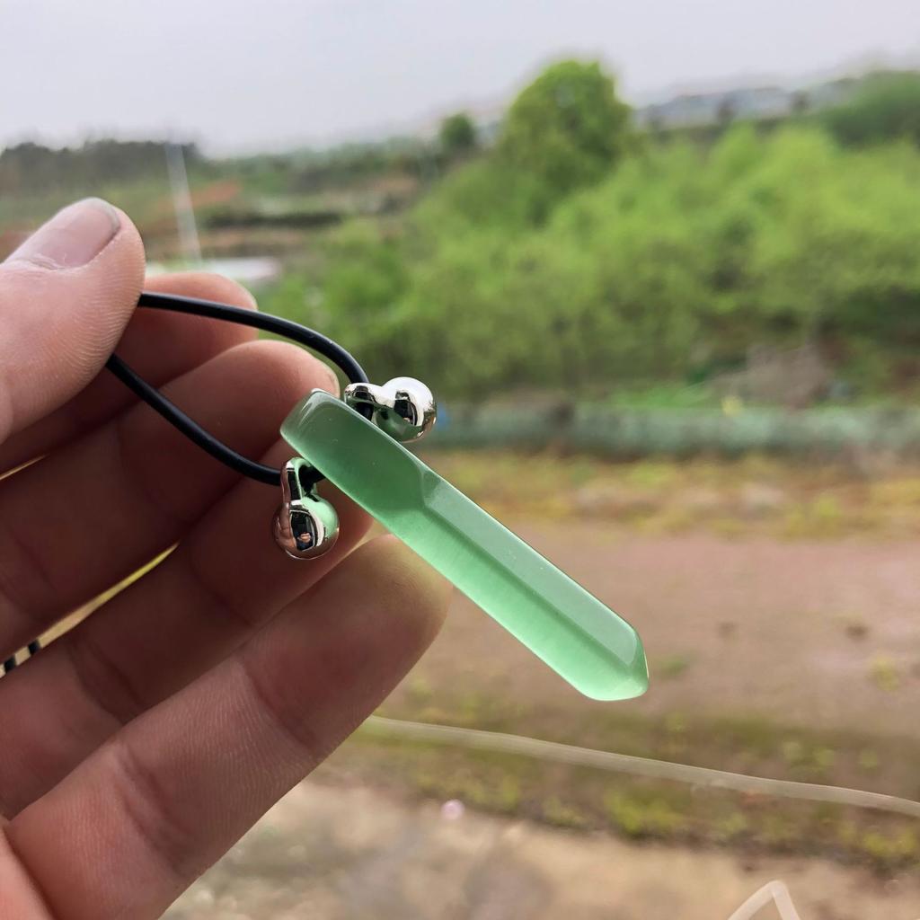Hokage Tsunade Gemstone Nature Jade Pendant Uzumaki Charms Necklace Halskette Anime Cosplay Necklaces For Friends