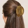 Distinctive Shell Shapes Hair Clip Elegant Hair Clamps Chic Alloy Shell Shapes Hair Clip Accessory for Women's Hair