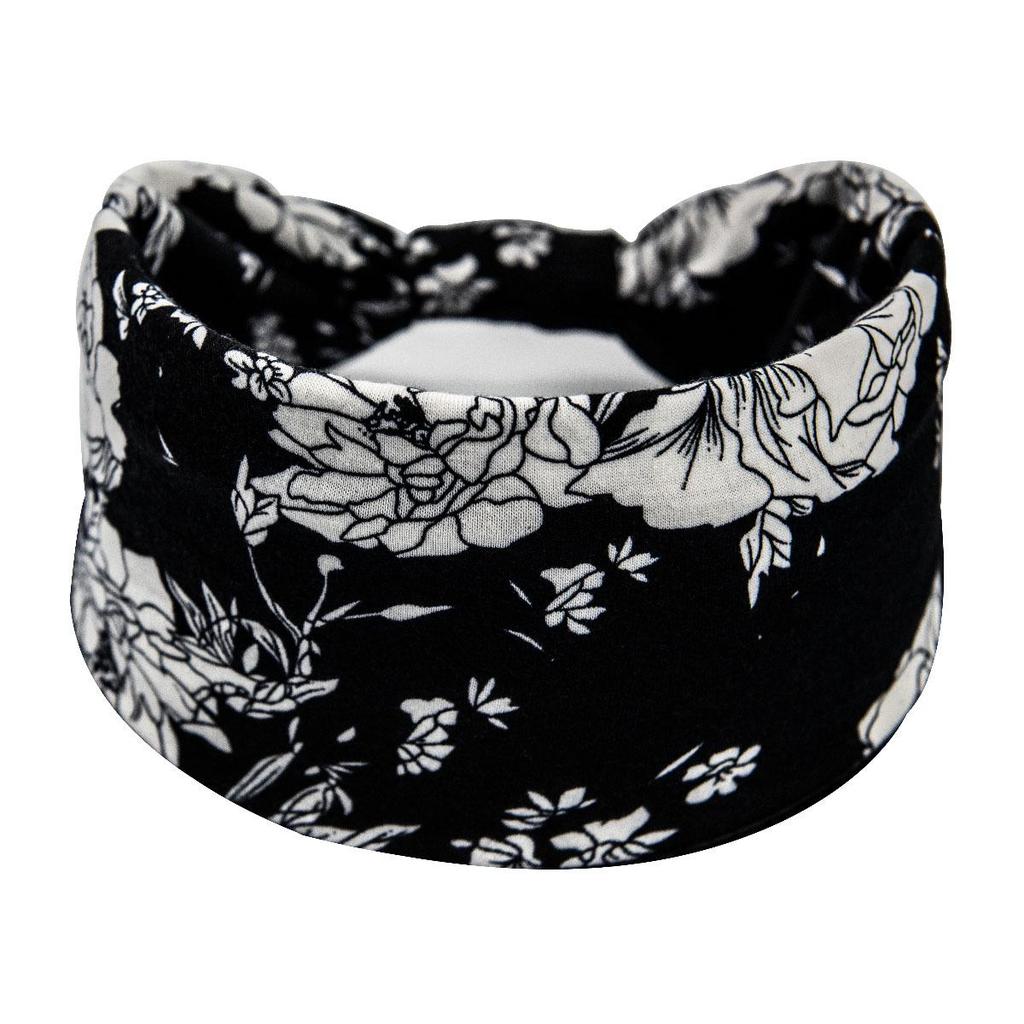Bohemian Retro Yoga Headband - Wide-Brimmed, Sweat-Absorbent, Elastic Cotton Hair Accessory