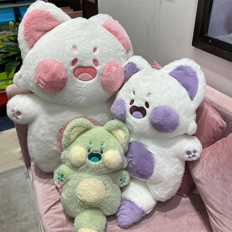 Cartoon Kawaii Dudu Cat Pillow Plush Toys Stuffed Soft Cat Doll Animal Pillow for Boy Girl Birthday Party Christmas Gift