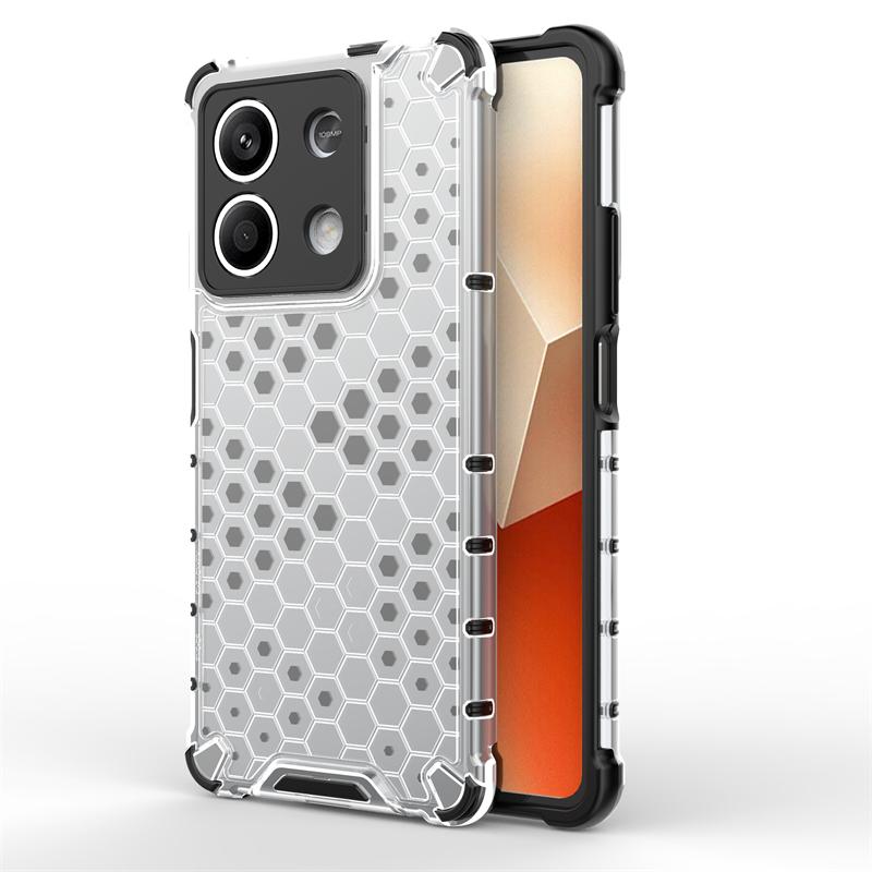 Shockproof Transparent Case For Redmi Note 13 5G Honeycomb Armor Case For Redmi Note 13 Case Cover For Redmi Note 13 Pro Plus 5G