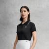 FILA Fashionable Simple Versatile Polo Shirt Women tops Deep-Black A11W635112FBK