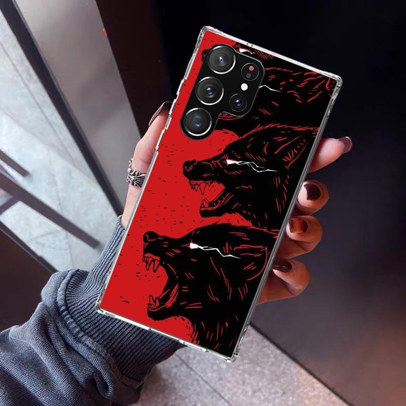 Wütendes Tier Wolf Wild Handyhülle Für Samsung Galaxy S23 S24 S25 Edge S26 Ultra S22 + S21 Plus S20 FE Hülle Silikon Druck Sie