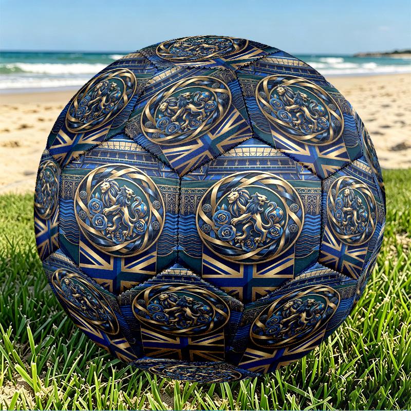 Chelsea Football Club Print Size 5 Soccer Ball, PU Wear Resistant Football for Match Training and Daily Practice, Birthday Gift for Soccer Fans