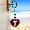 1PC Keychain Initial Pendant For Bags Backpacks Key Accessory Bowknot Creative Plastic Portable Heart Gift Colourful Lightweight