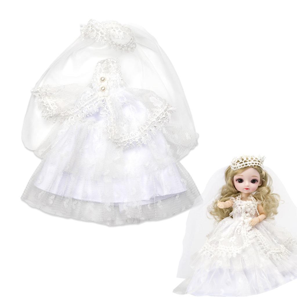 Exquisite Beautiful Dolls Clothes Mini Dress Cloth Clothing Dress Band 20cm Girl Doll Kids Toys No Doll