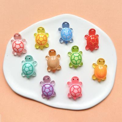 Yousheng 20Pcs Mini Luminous Turtle Figurine Glow-in-the-dark Tiny Colorful Tortoise Model Miniature Resin Animal Statue Decoration Ornament Party