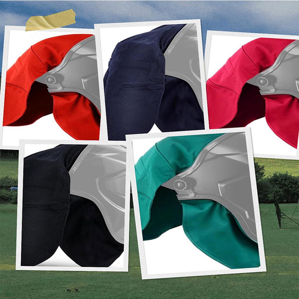 2-teiliges Schweißhelm-Überzug- und Latz-Set Hitzebeständiges Ledergewebe Vollkopf-Nackenschutz für Schweißarbeiten