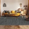 Tapis salon en coton tissé tressé gris 190x290