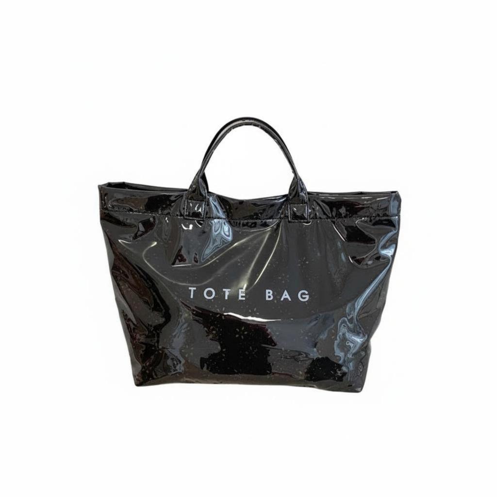 Transparent Clear Tote Waterproof Large Capacity PVC Handbag Lightweight Bag for Moms,