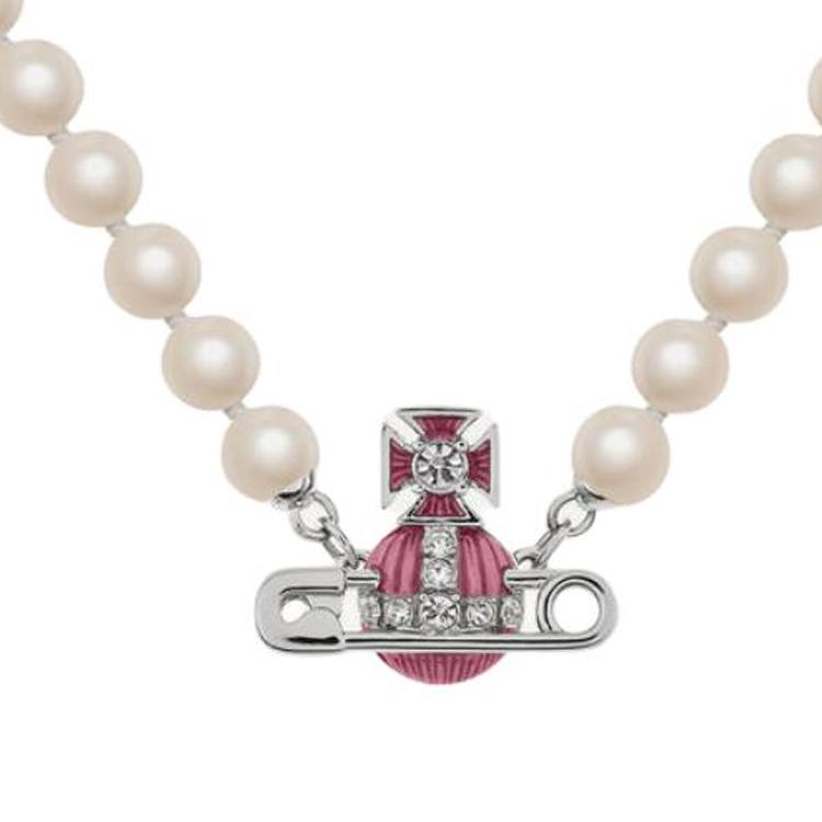 Vivienne Westwood Original Design Necklace Women necklace White 63010110-02P638 Basic Packaging-Dust Bag+Box