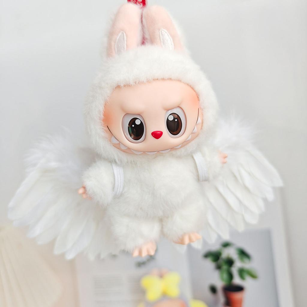 Para Boneca Labubu V1 V2 Acessórios Asas Pena Presente DIY Mini Asa de Anjo de Pena Adereços para Recém-Nascido