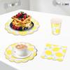 Cute Lemon Fruit Themed Wedding Party Disposable Paper Cup Plate Napkin Tableware Set