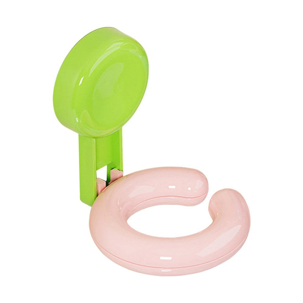 Punch-free Wall-mounted Hair Dryer Shelf Space-saving Dopamine Bathroom Storage Shelf Plastic Hair Dryer Holder розовый