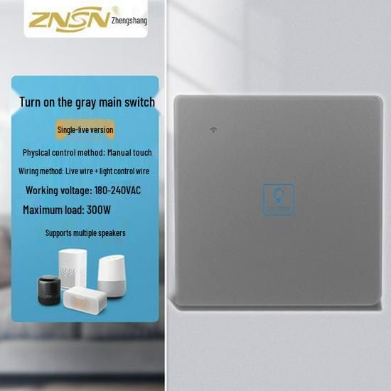 Graffiti Smart WiFi Wall Switch with Alexa & Google Voice Control, US/EU Specs, Touch Panel