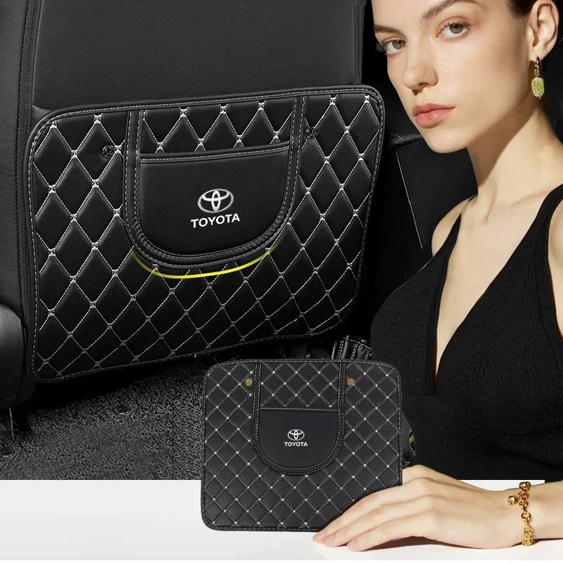 Car Seat Back Storage Protective Pad Prevent Kick Mat for Toyota Land Cruiser Camry Highlander Corolla Yaris Chr Auris RAV4