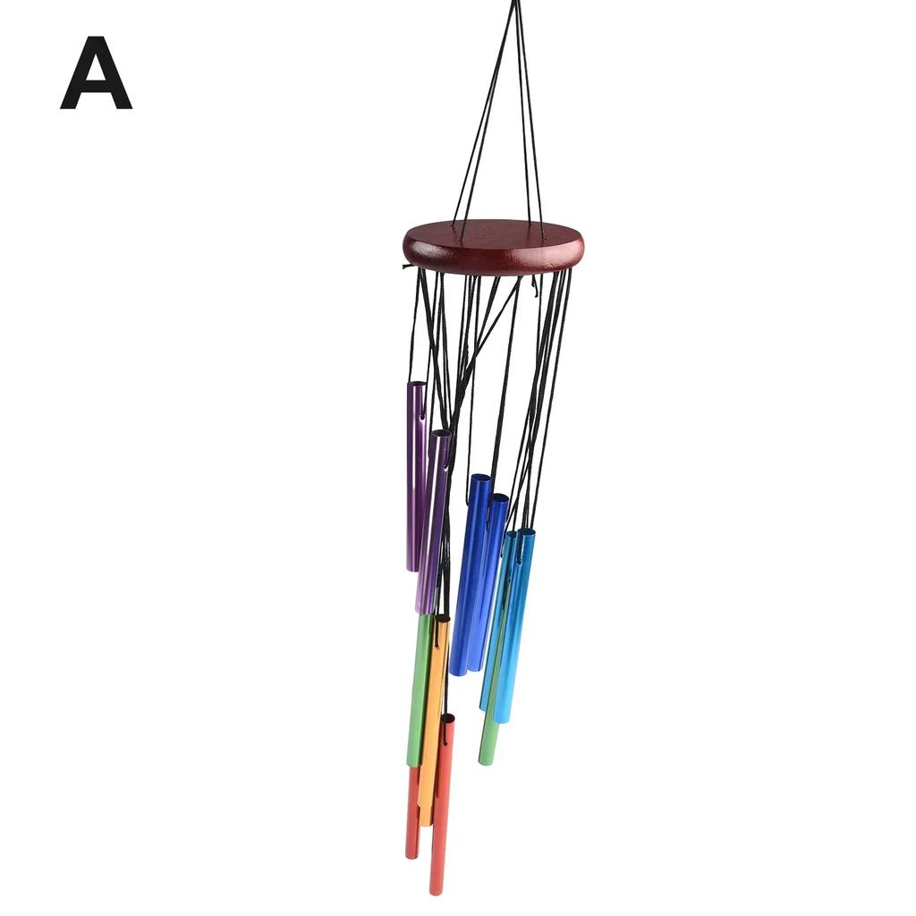 12 Tubes Wind Chimes Pendant Aluminum Tube+Pine Metal Pipe Wind Chimes Bells For Living Bedroom Dining Coffee Shop Wind Chimes