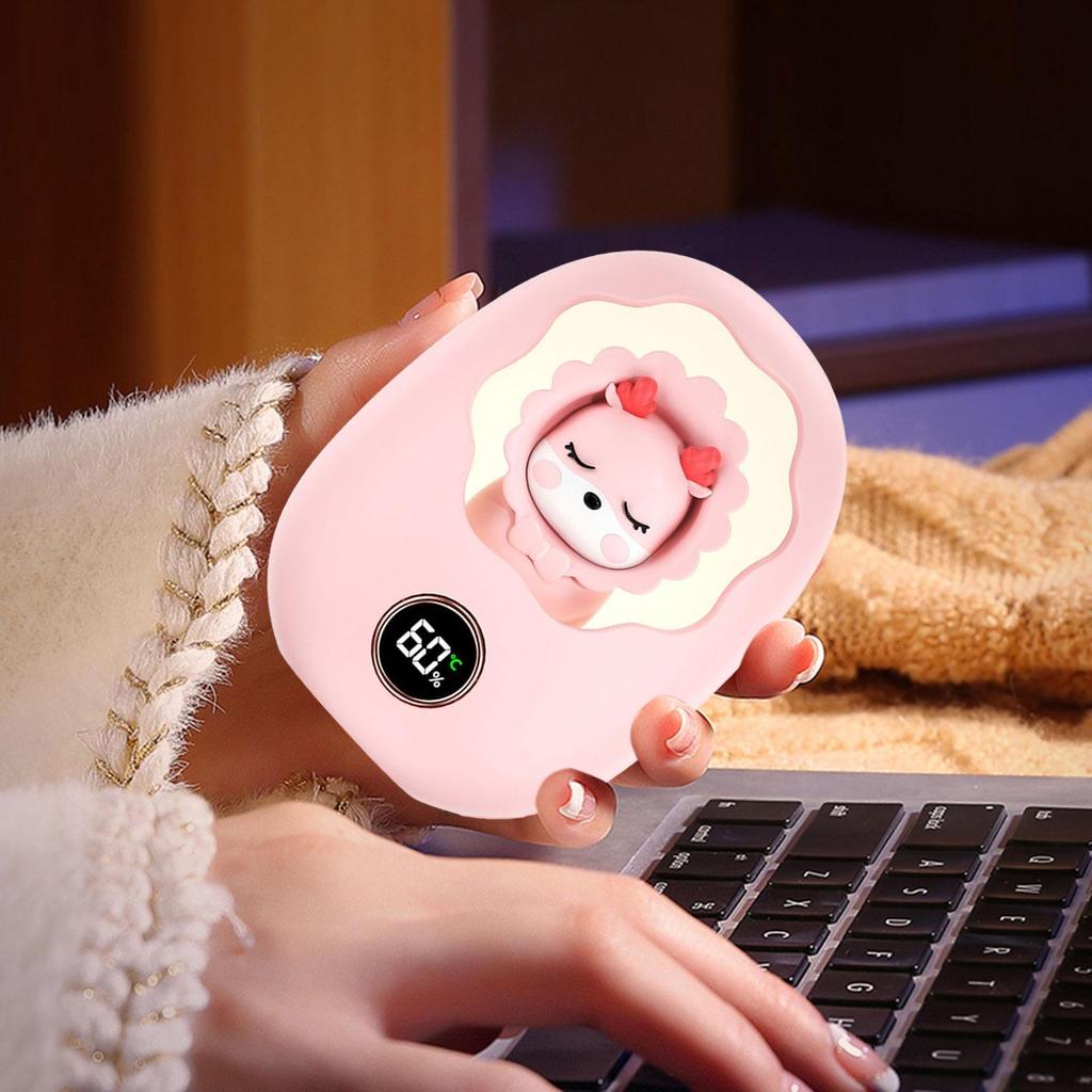 Elektrischer Handwärmer Einstellbare Temperatur Wiederaufladbare Heizung für Wandern Skifahren