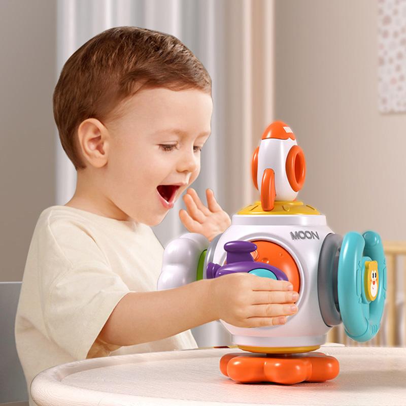 Baby Busy Board Cube Montessori Sensory Toys For Toddler Educational Learning Activities Travel Toys Lock Box Fine Motor Skills
