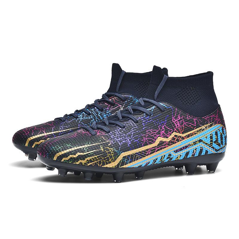 Student football shoes AG long nails TF broken nails boys and girls high top students grass sports shoes training shoes