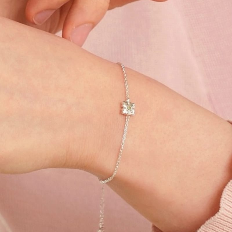 BELLOOGGI Lemon yellow diamond flower bracelet