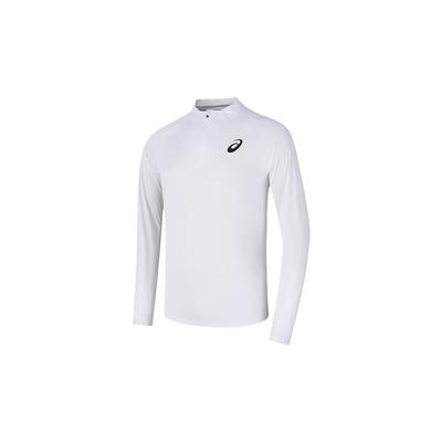 Comfortable Soft Quick-Dry Breathable Lightweight Knitted Pullover Stand Collar Long Sleeve T-Shirt Men Tops White 2041A321-100