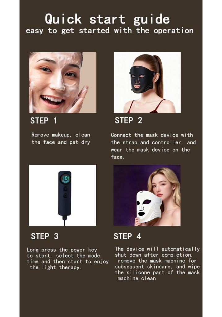 CE-Certified LED Red Light Facial & Neck Rejuvenation Mask Set