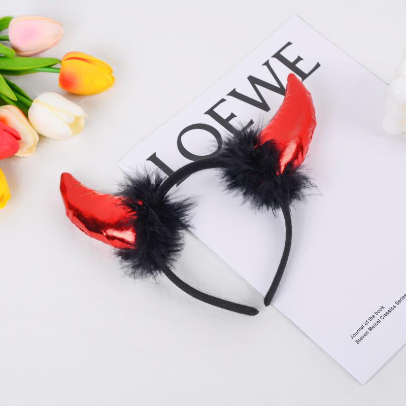 Devil Horns Headband Halloween Christmas Holiday Party Masquerade Hair Accessory
