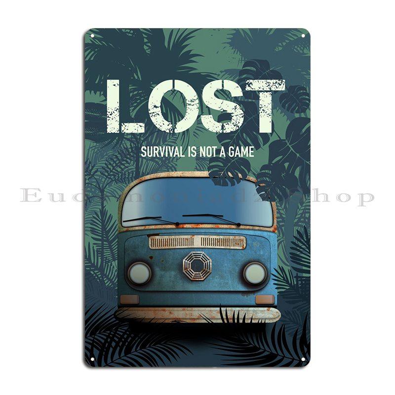 Lost Fernsehserie Metallplakette Poster Rostig Garage Küche Wand Höhle Eisen Blechschild Poster