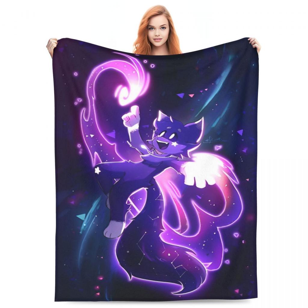 Catnap Knitted Blanket Velvet Cartoon Toy Ultra-Soft Throw Blanket for Airplane Travel Bed Rug