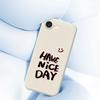 For iPhone 16e Case Have Nice Day Pattern Printing Straight Edge TPU Phone Back Cover