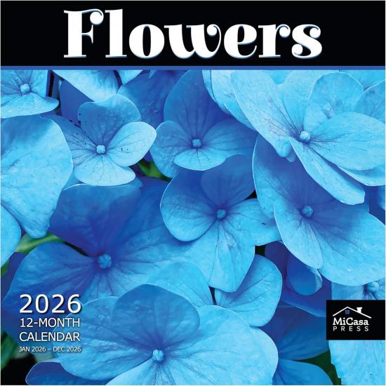 MICASA PRESS Flowers 2026 Wall Calendar 12 Month | 12  x 24  Open | Thick & Sturdy Paper | Holiday Gift | Garden Nature Calendar 2026 Flowers - 2026