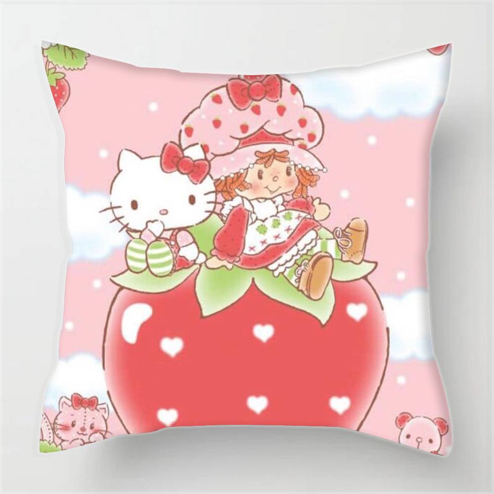 Cartoon S-Strawberry S-Shortcake  Pillowcases Cushion Covers Living Room Sofas Home Decor Gifts