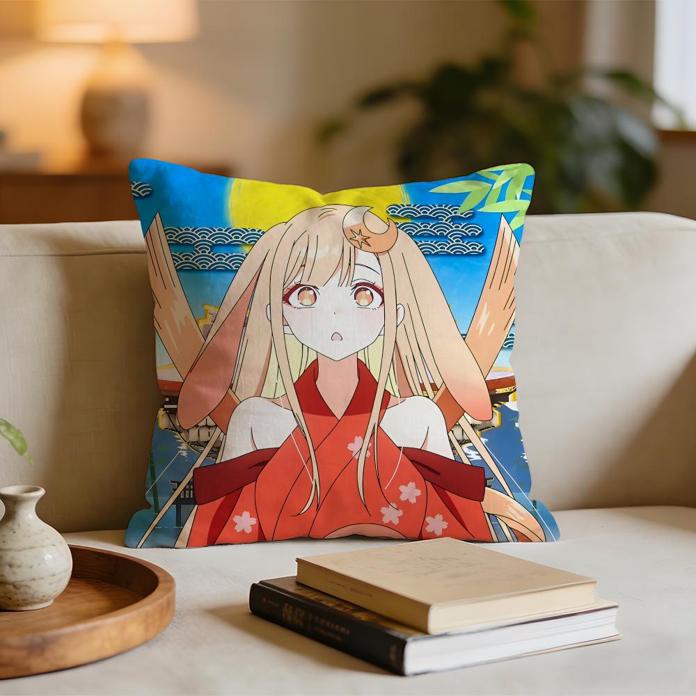 Anime Cosmic Princess Kaguya Cushion Cover Short plush pillowcase for bed sofa carwashable