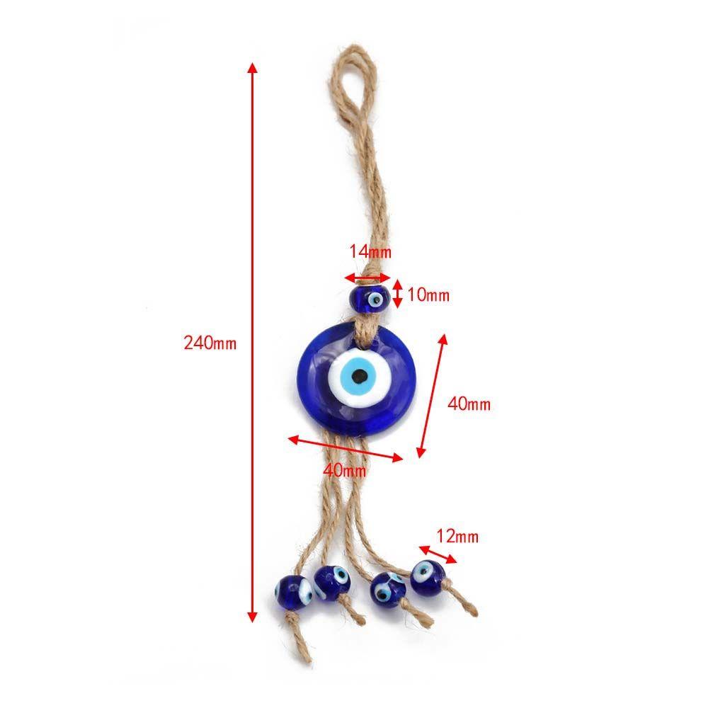 Eye Car Ornaments Evil Blue Eye Pendant Twine Drop Pendant Interior Accessories Car Key Pendants
